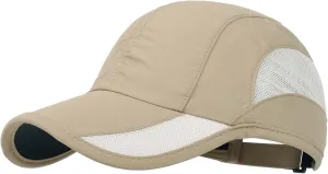 HH HOFNEN Quick Dry Baseball Cap Unstructured Running Cap Water-Resistant UPF 50  Mesh Golf Sun Hats for Men Women