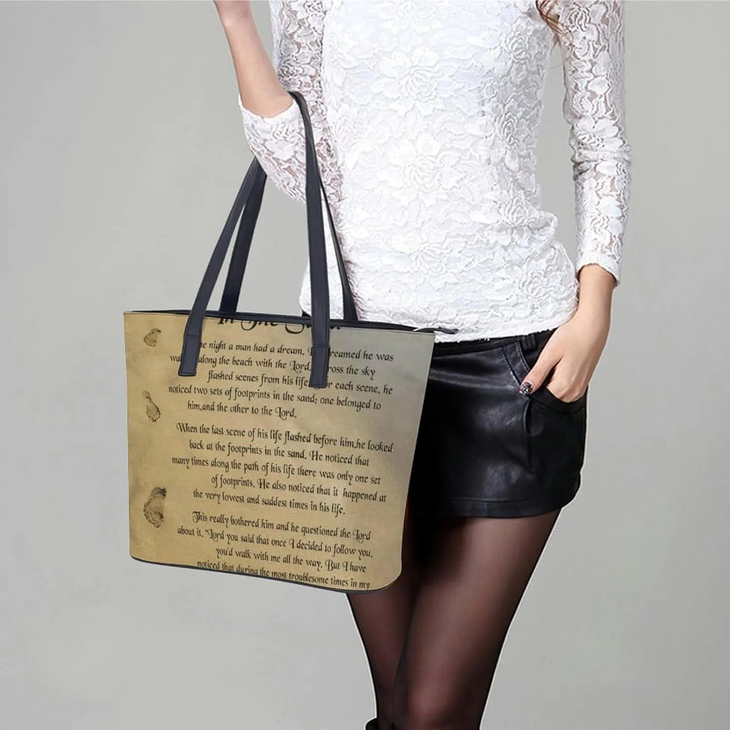 Hibiscus Hawaiian Floral Leather Handbag Smooth Wrinkle Resistant Lightweight And Convenient