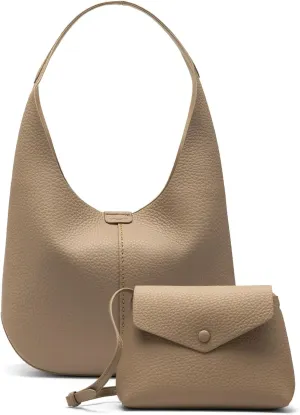 Hobo Purse, PU Leather Shoulder Bag, Tote Handbag for Work and Travel