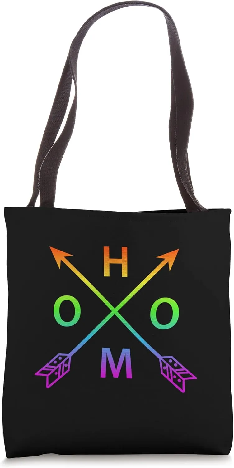 Homo - Rainbow LGBT Heart Pride Month Human Rights Tote Bag