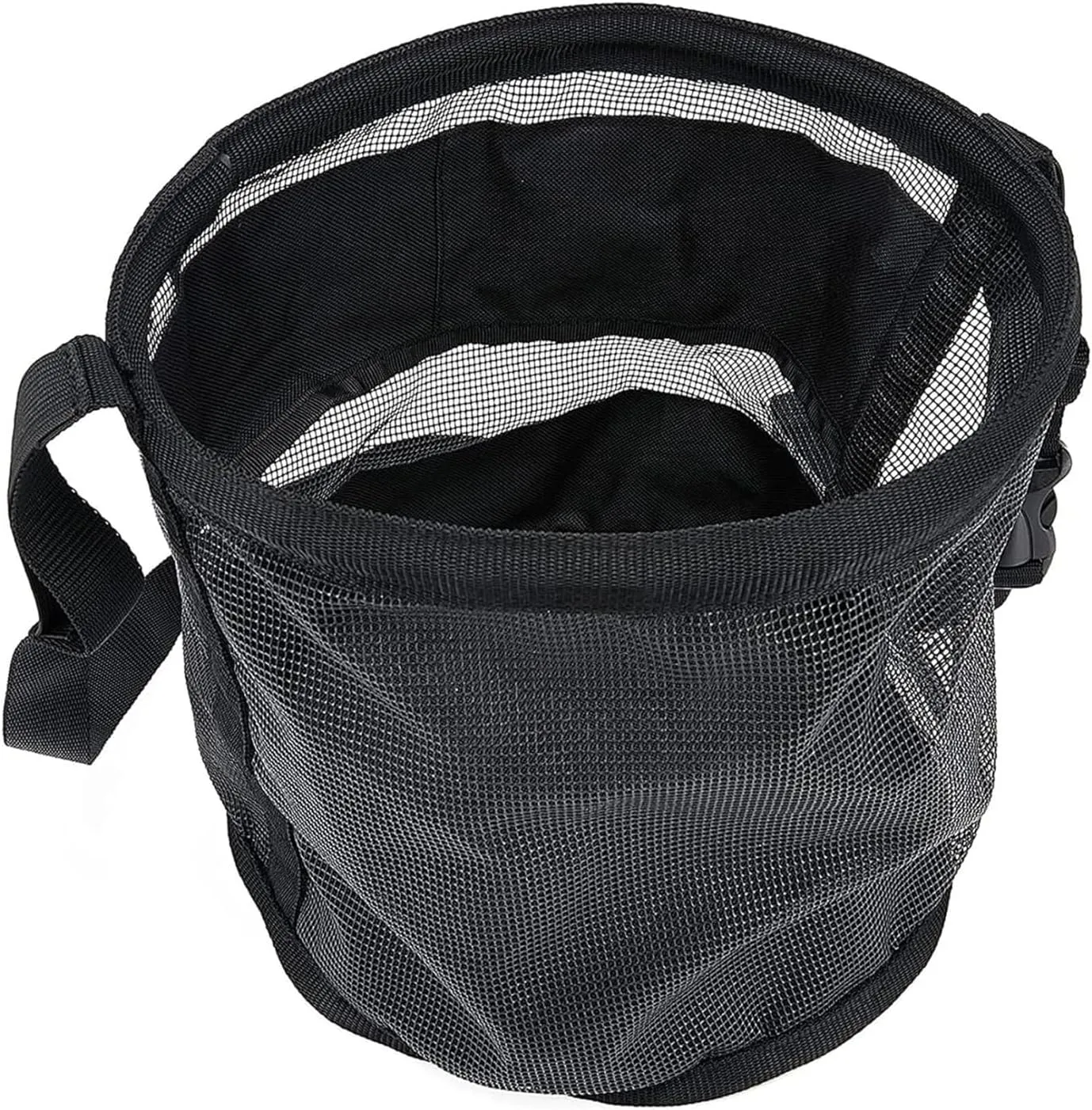 Horse Feed Bag, Mesh Slow Feeding Grain Hay Bag - Collapsible Ripstop Storage Bag Adjustable Strap Neck and Nose for Pasture Trailers Training Horses (Blue,M)