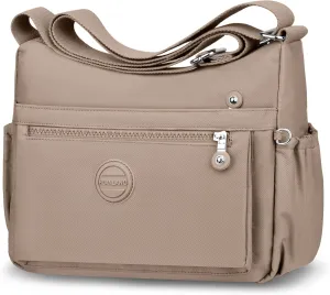 HUANLANG Nylon Crossbody Bags for Women Large Lightweight Travel Purse Women's Pocketbooks Multi Pocket Shoulder Bag