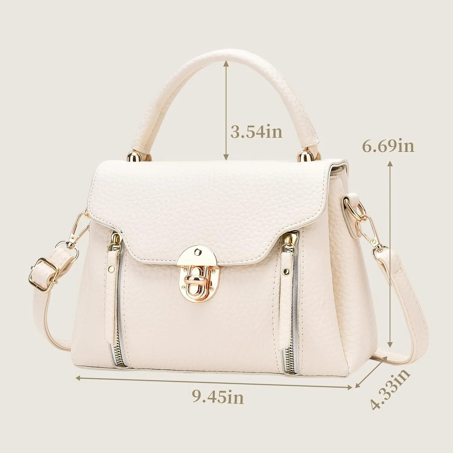 I IHAYNER Crossbody Bags for Women Soft Leather Purses Top Handle Handbags for Travel Designer Shoulder Bags with Wide Strap
