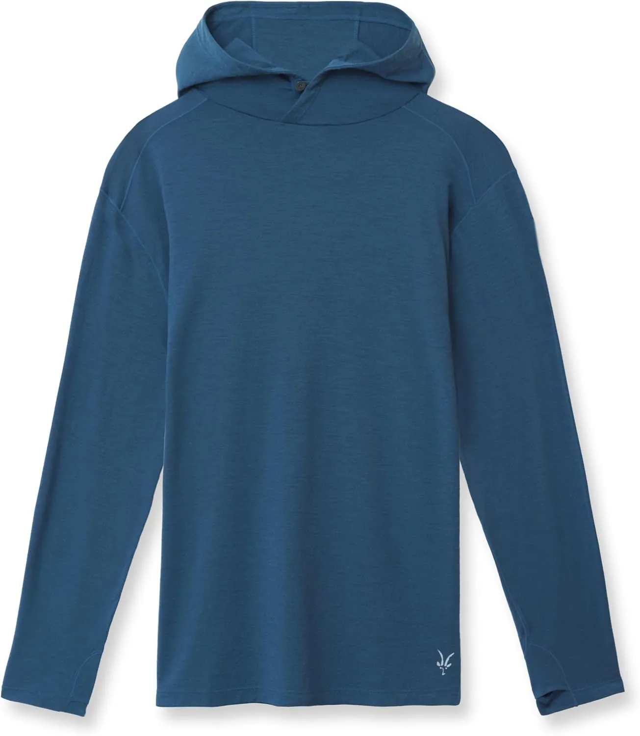 IBEX Merino Wool Men's Springbok Sun Hoodie with UPF 35  Protection | Breathable & Quick-Dry Outdoor Shirt with Thumbholes