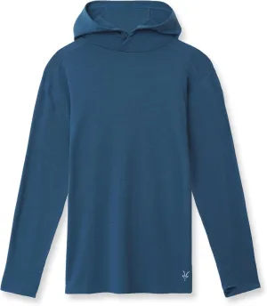 IBEX Merino Wool Men's Springbok Sun Hoodie with UPF 35  Protection | Breathable & Quick-Dry Outdoor Shirt with Thumbholes