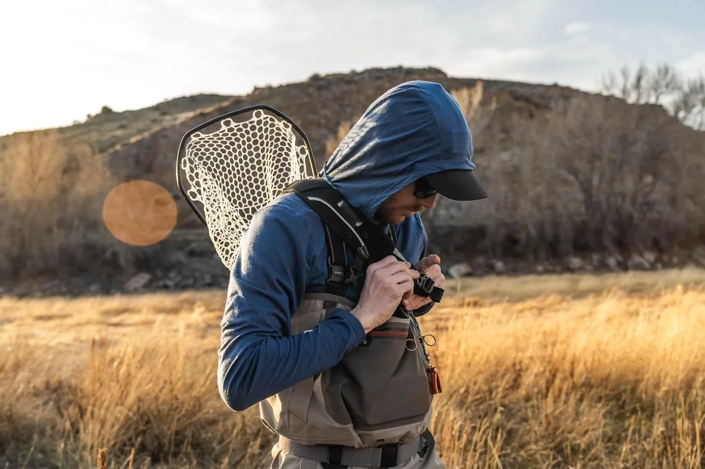 IBEX Merino Wool Men's Springbok Sun Hoodie with UPF 35  Protection | Breathable & Quick-Dry Outdoor Shirt with Thumbholes