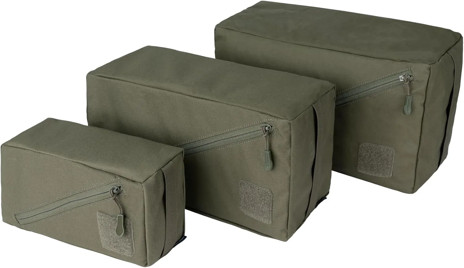 IDOGEAR Tactical Packing Cubes 3 Pieces Set Durable Lightweight Organizers with Zipper, Tool Utility Storage Bag for Travel Outdoor Activities