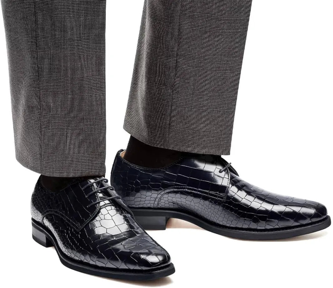Jepsengord Men's Dress Shoes Genuine Leather Oxfords Luxury Formal Business Suit Shoes with Blake Rapid Stitch