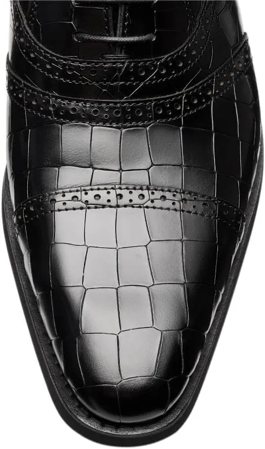 Jepsengord Men's Dress Shoes Genuine Leather Oxfords Luxury Formal Business Suit Shoes with Blake Rapid Stitch
