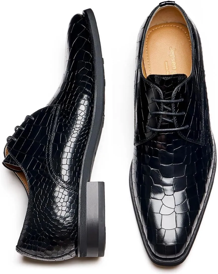 Jepsengord Men's Dress Shoes Genuine Leather Oxfords Luxury Formal Business Suit Shoes with Blake Rapid Stitch