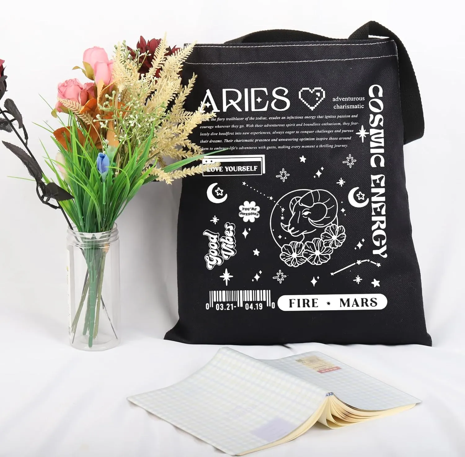 JNIAP Zodiac Sign Gift 12 Constellation Birthday Gift for Astrology Lover Horoscope Tote Bag