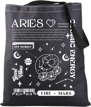 JNIAP Zodiac Sign Gift 12 Constellation Birthday Gift for Astrology Lover Horoscope Tote Bag