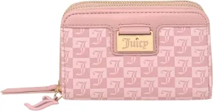Juicy Couture Women's Medium Double Zip Around Wallet (Miss Juicy Pink Diamond)