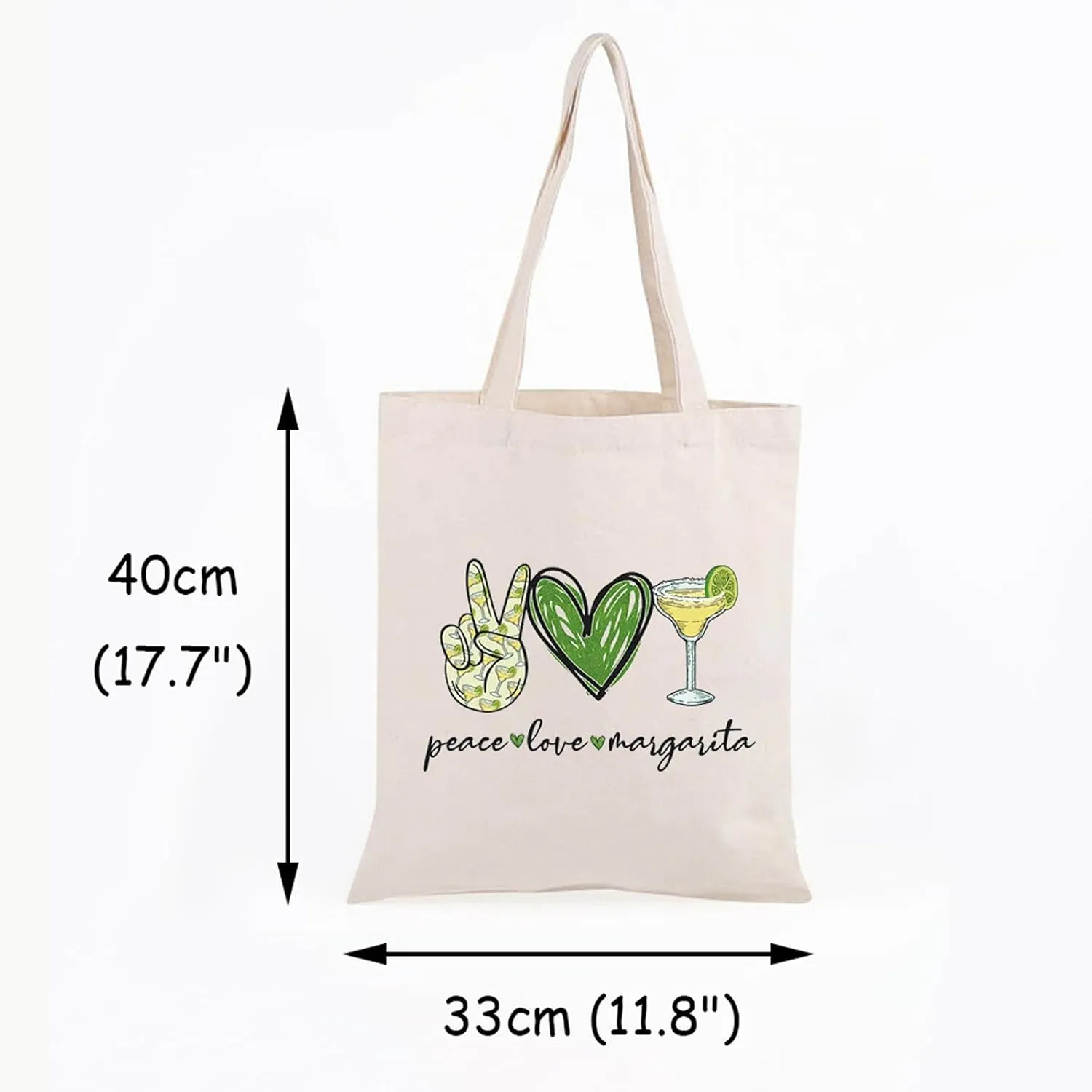 JXGZSO Bartender Gift Peace Love Margarita Cosmetic Bag With Zipper Makeup Bag Margarita Drinking Lover Gift (Peace love margarita shopping)