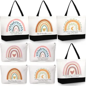 Kajaia Teacher Gift Tote Bag Employee Appreciation Gift Bulk Cosmetic Bag for Nurse Team Coworker Hr
