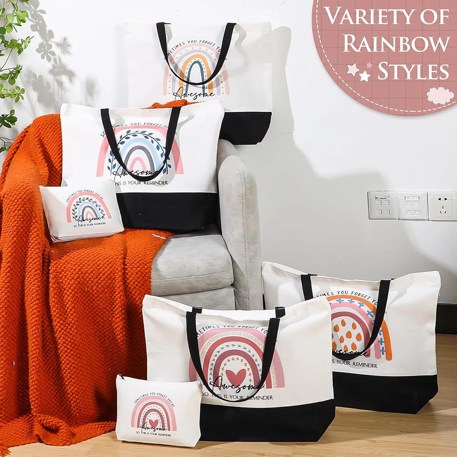 Kajaia Teacher Gift Tote Bag Employee Appreciation Gift Bulk Cosmetic Bag for Nurse Team Coworker Hr