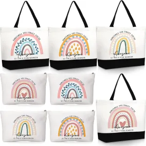 Kajaia Teacher Gift Tote Bag Employee Appreciation Gift Bulk Cosmetic Bag for Nurse Team Coworker Hr