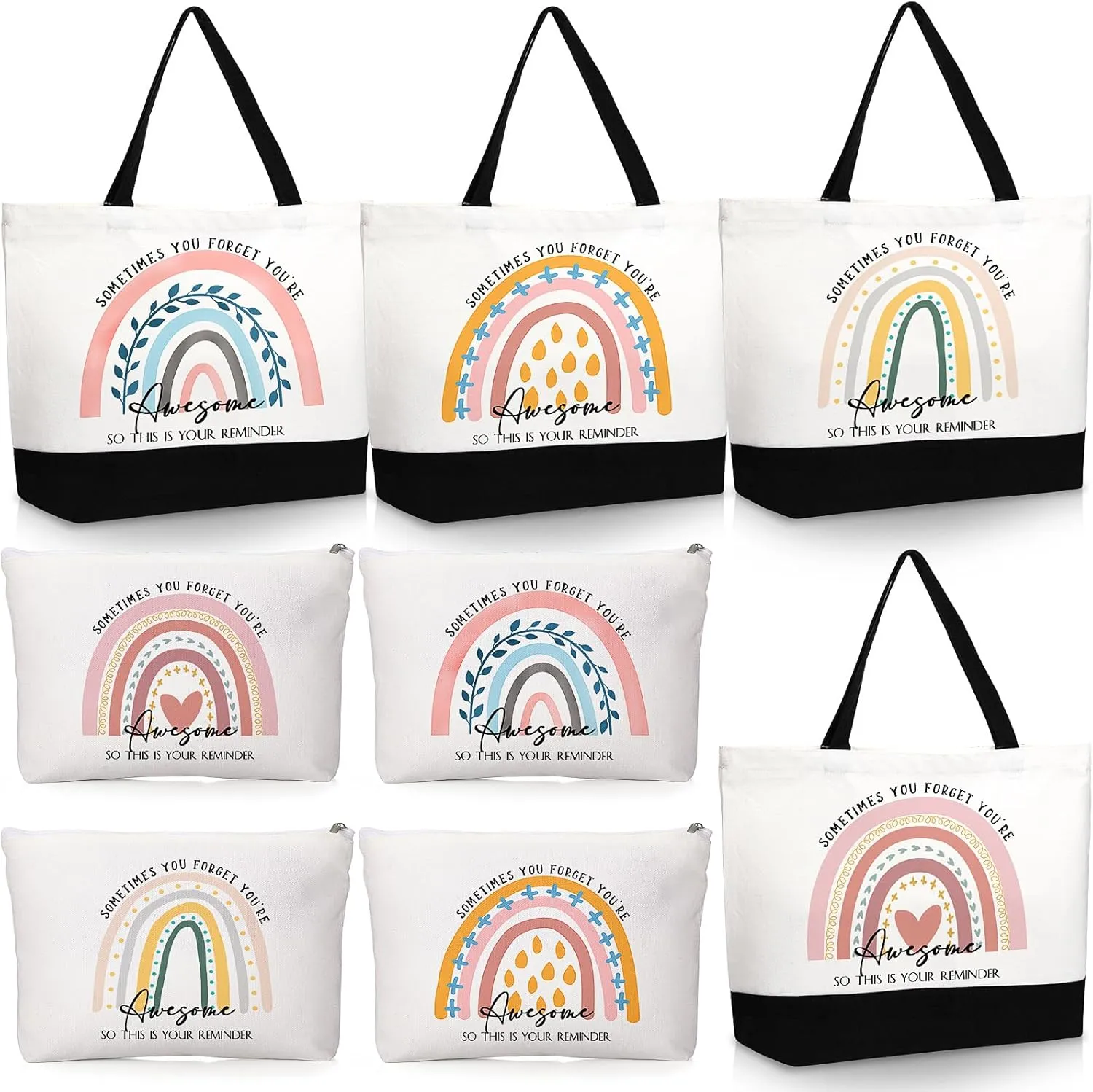 Kajaia Teacher Gift Tote Bag Employee Appreciation Gift Bulk Cosmetic Bag for Nurse Team Coworker Hr
