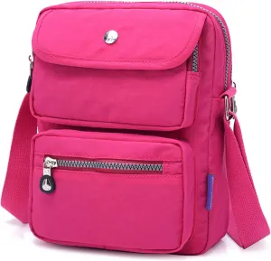 KARRESLY Women Crossbody Bag Shoulder Handbags Small Nylon Purse Waterproof Multi Pockets Bags