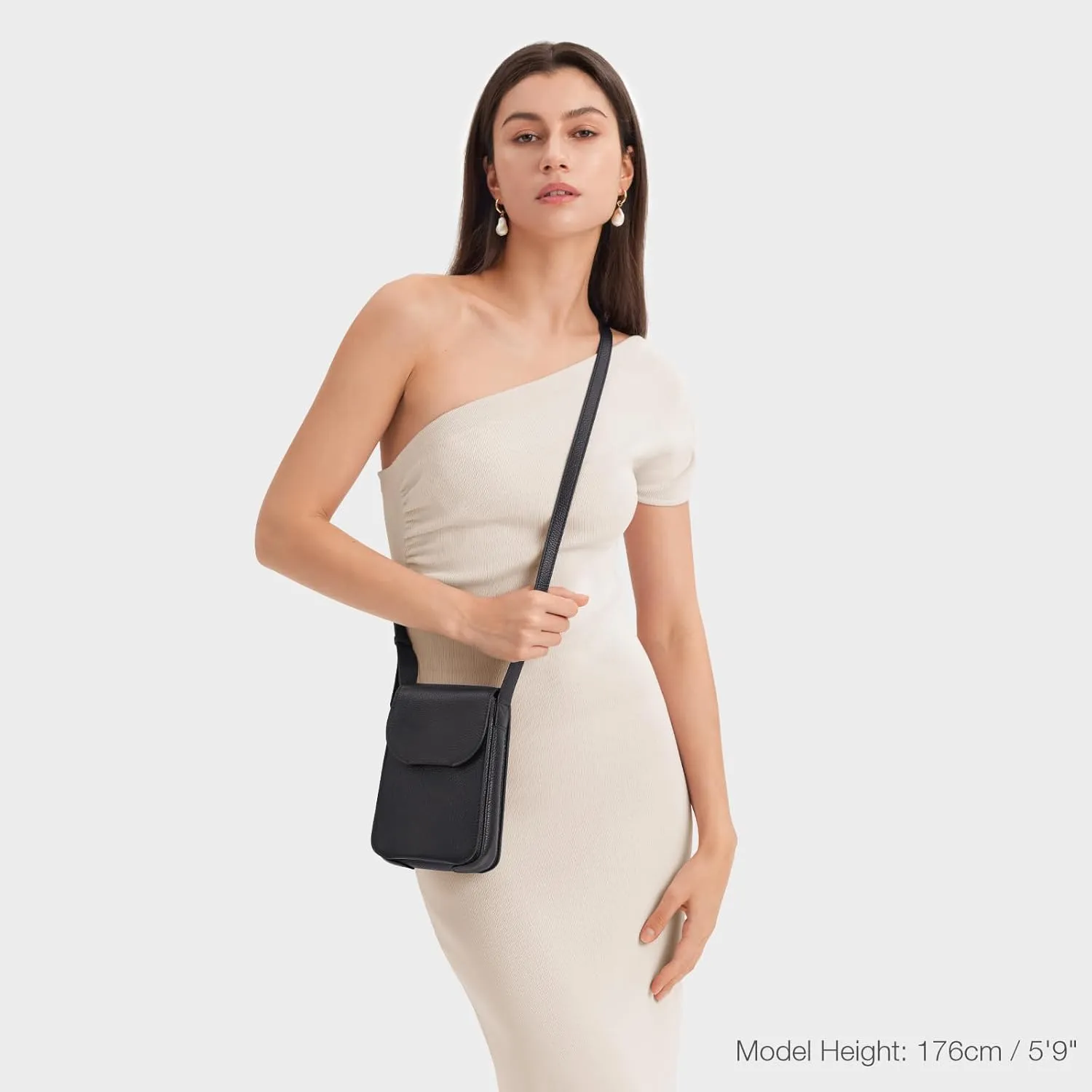 Kattee Small Crossbody Bags for Women Trendy, Leather Phone Purses Wallet Shoulder Handbags Travel with Card Slots