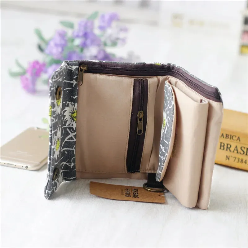 Kawaii Canvas Coin Pouch 🌈✨ | Cute Cartoon Key Organizer Wallet for Girls 💖🎒 | Adorable Mini Money Bag!