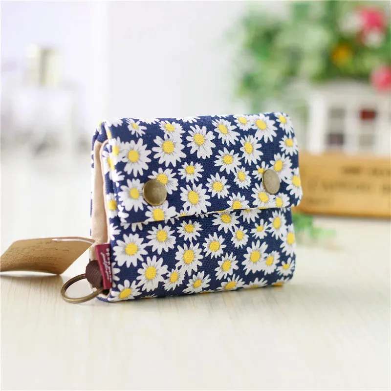 Kawaii Canvas Coin Pouch 🌈✨ | Cute Cartoon Key Organizer Wallet for Girls 💖🎒 | Adorable Mini Money Bag!