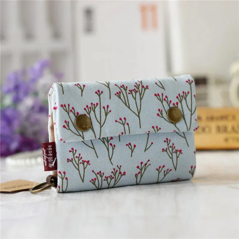 Kawaii Canvas Coin Pouch 🌈✨ | Cute Cartoon Key Organizer Wallet for Girls 💖🎒 | Adorable Mini Money Bag!
