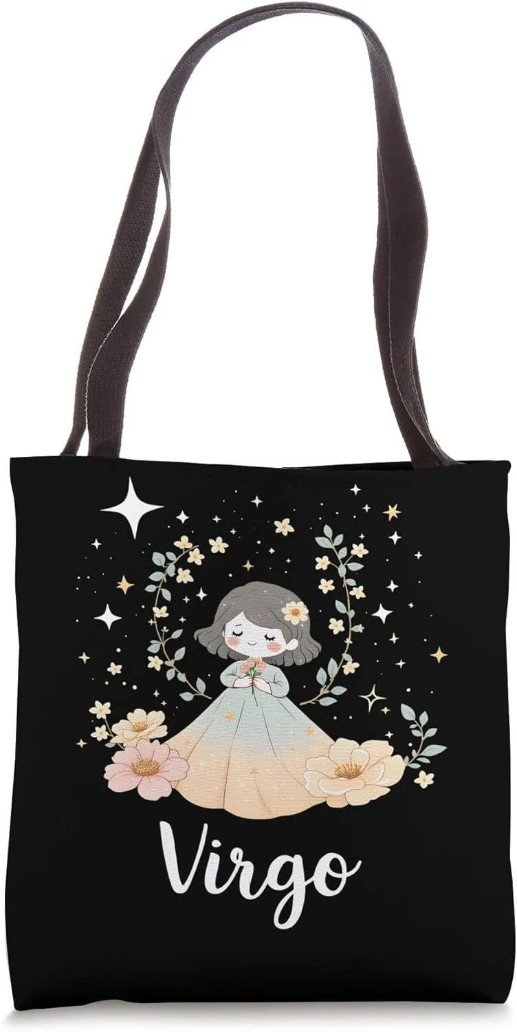 Kawaii Virgo Zodiac Tote Bag