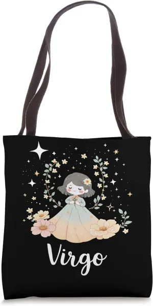 Kawaii Virgo Zodiac Tote Bag