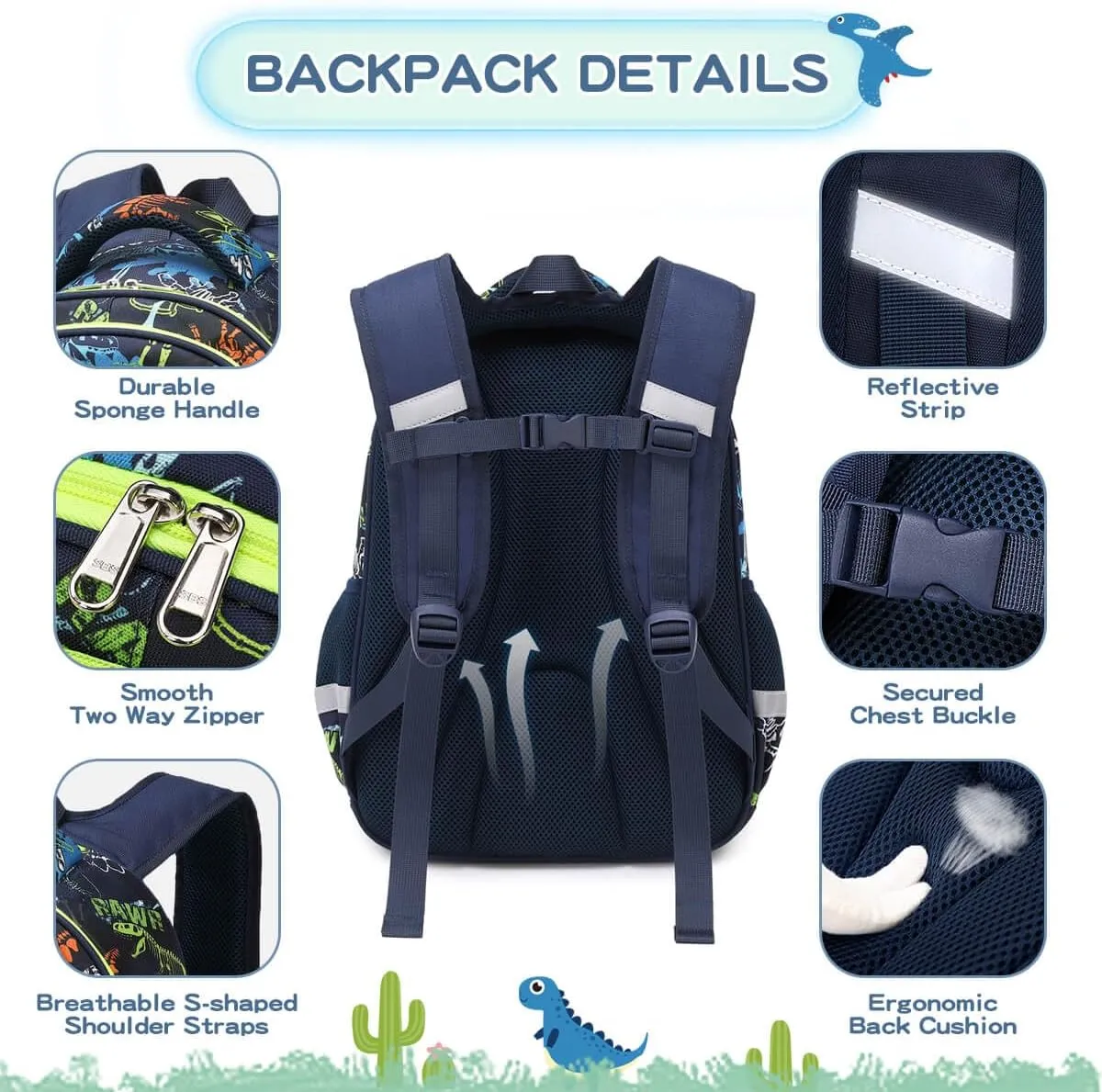 Kids Backpack for Girls Preschool Elementary Kindergarten School Bag 15.6″ Multifunctional Cute Large Capacity