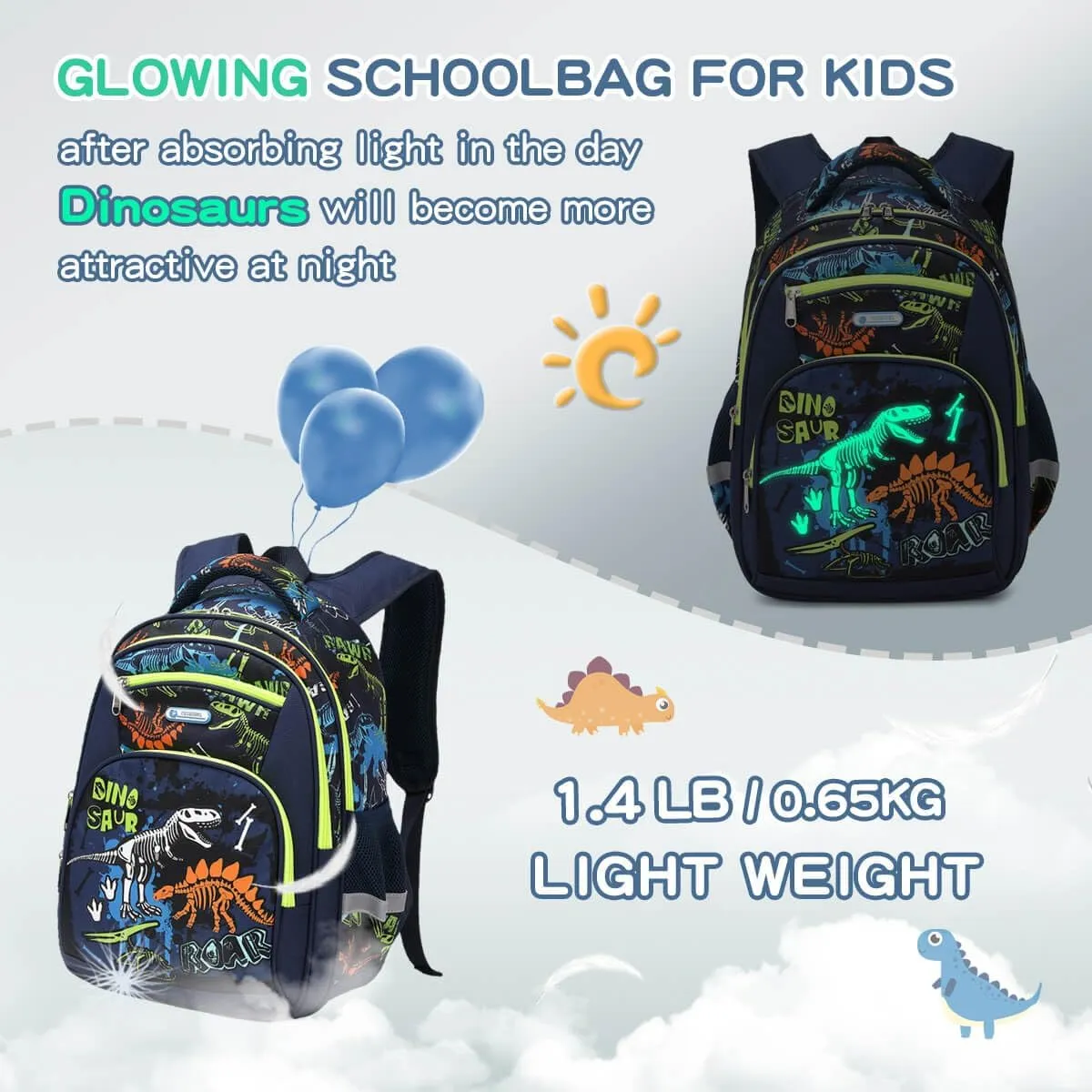 Kids Backpack for Girls Preschool Elementary Kindergarten School Bag 15.6″ Multifunctional Cute Large Capacity