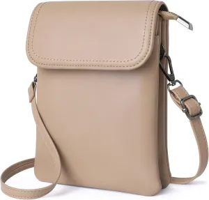 KUKOO Small Crossbody Bags for Women Cell Phone Purse Wallet Bag PU Leather with Shoulder Strap