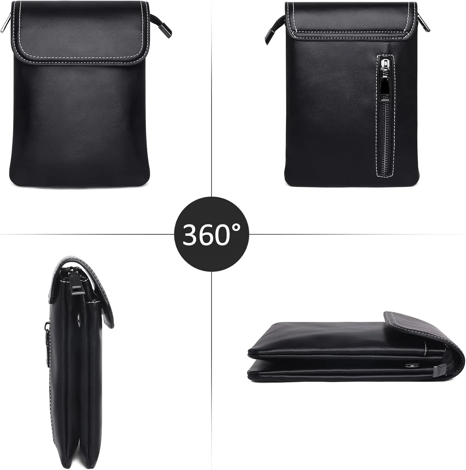 KUKOO Small Crossbody Bags for Women Cell Phone Purse Wallet Bag PU Leather with Shoulder Strap