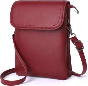 KUKOO Small Crossbody Bags for Women Cell Phone Purse Wallet Bag PU Leather with Shoulder Strap
