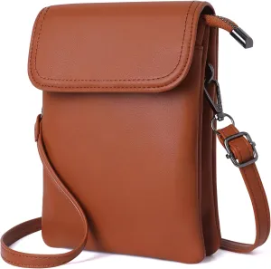 KUKOO Small Crossbody Bags for Women Cell Phone Purse Wallet Bag PU Leather with Shoulder Strap