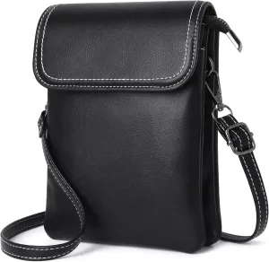 KUKOO Small Crossbody Bags for Women Cell Phone Purse Wallet Bag PU Leather with Shoulder Strap