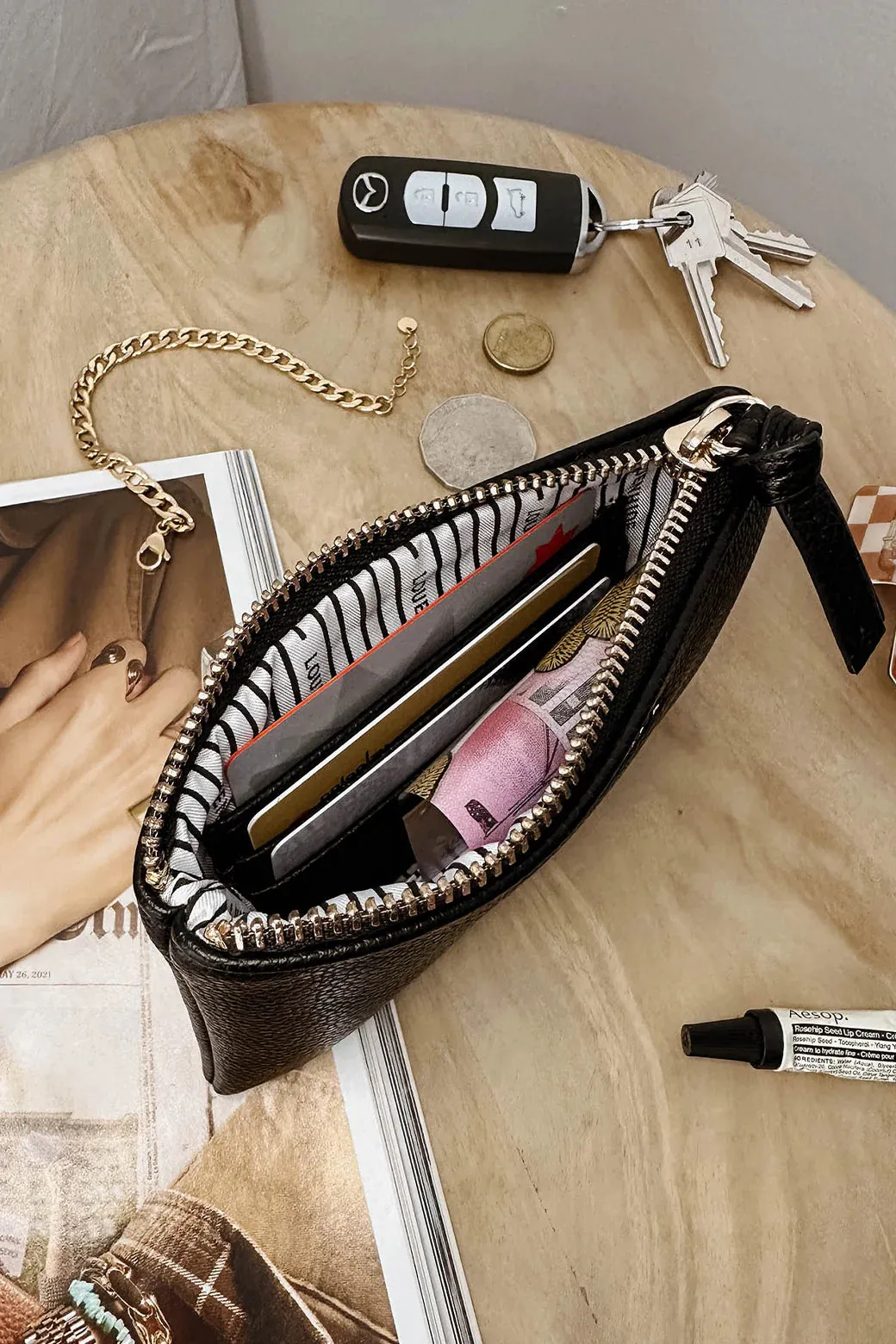 Kuta Card Pouch Bag - Black