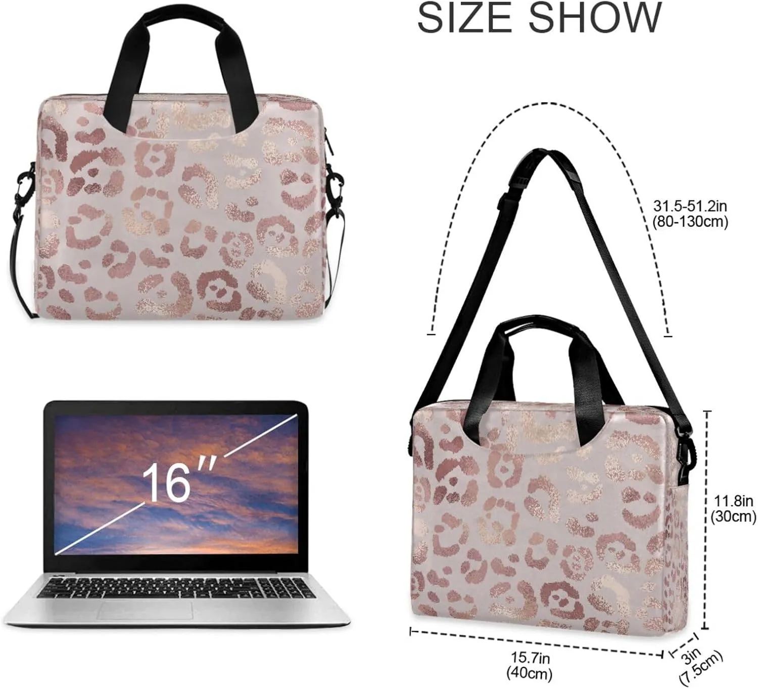 Laptop Bag Computer Bags Messenger Shoulder Bag Briefcase Magic Gnomes for Business Office Work