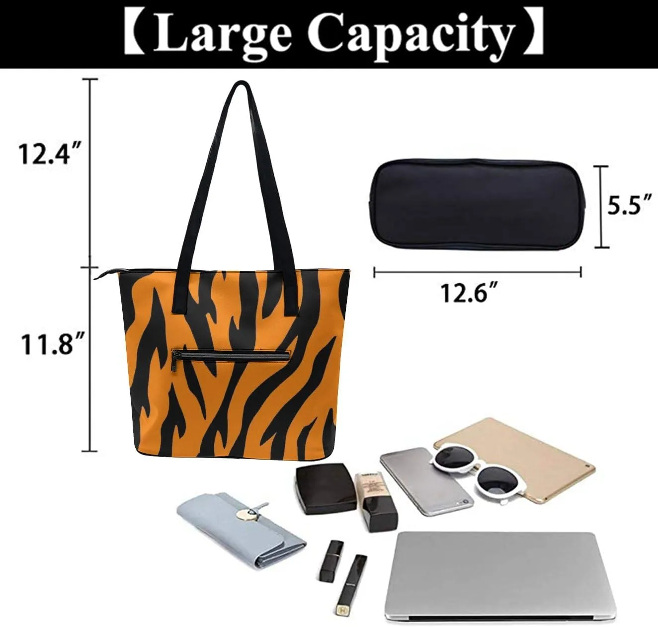 Large Capacity Shopping Bag, Women and Men Durable Casual Travel Tote Bag, Handbag with Long Handle