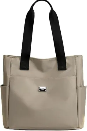 Large Capacity Waterproof Multi Pocket Nylon Shoulder Bag, Fashion Women Tote Shoulder Bag, Bigbicc Shoulder Bag
