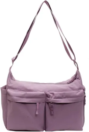 Large Crossbody Tote Bags Waterproof Nylon Shoulder Bag Multi-Pockets Sling Purse Messenger Bags Casual Work Handbag
