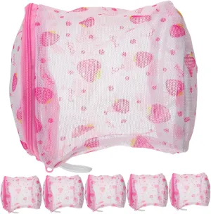 Laundry Bag Set 6pcs Nylon Mesh Fine Filtration Water Permeable for Hotel Home Camping