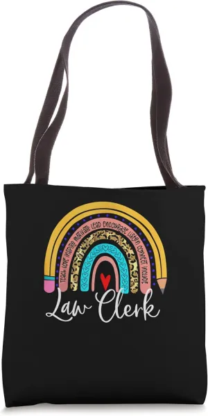 Law Clerk Rainbow Leopard Legal Justice legitimate Tote Bag