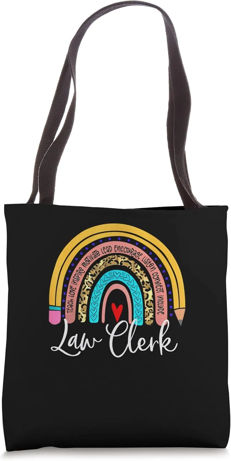 Law Clerk Rainbow Leopard Legal Justice legitimate Tote Bag