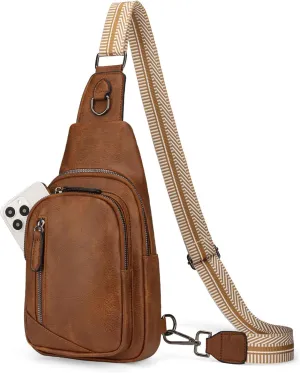 Leather Crossbody Bags Sling Bag for Women, Shoulder Backpack, Leather Sling Bag for Women Crossbody Purse Travel