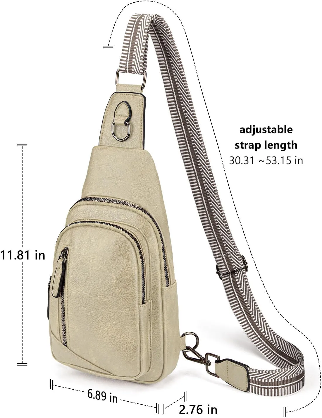 Leather Crossbody Bags Sling Bag for Women, Shoulder Backpack, Leather Sling Bag for Women Crossbody Purse Travel
