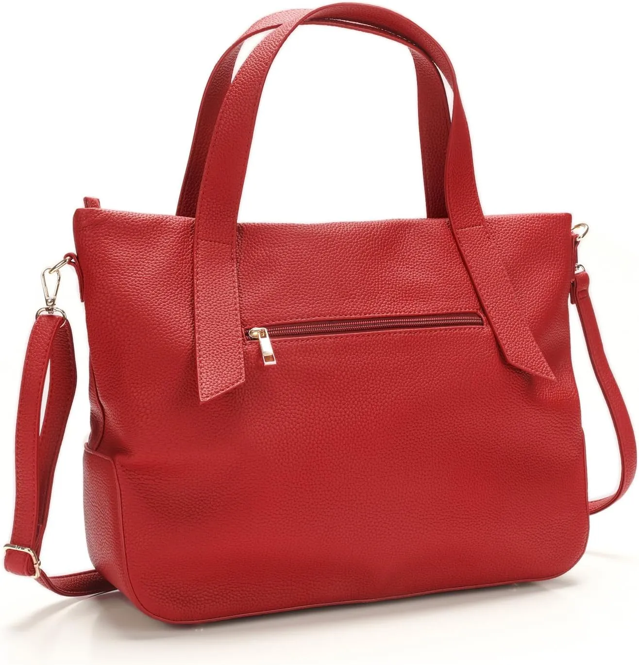Leather Tote Shoulder Bag for Women Satchel Handbag with Top Handles | Minimalist Elegant | Large Capacity Bag