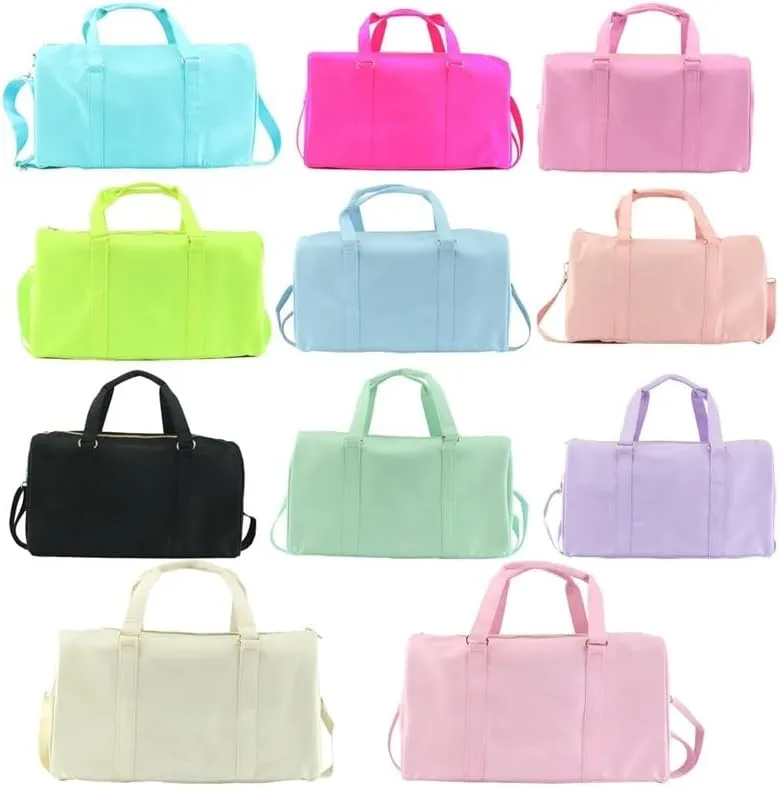 Leisure Nylon Outdoor Handbag Waterproof Fashion Travel Duffle Bag Women Small Travel Handbag-M(Mint Green)