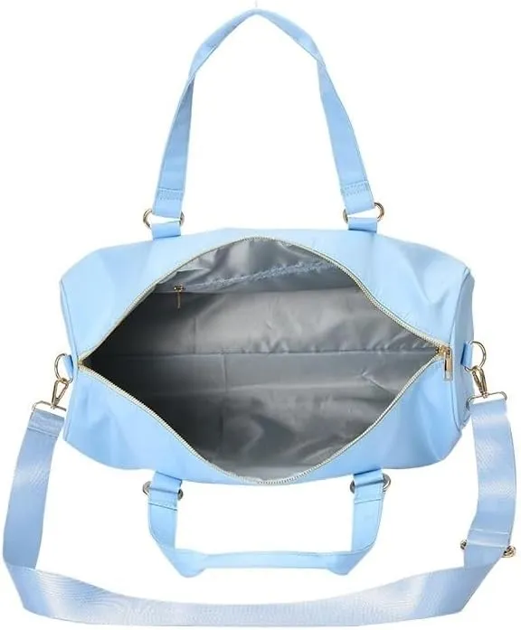Leisure Nylon Outdoor Handbag Waterproof Fashion Travel Duffle Bag Women Small Travel Handbag-M(Mint Green)
