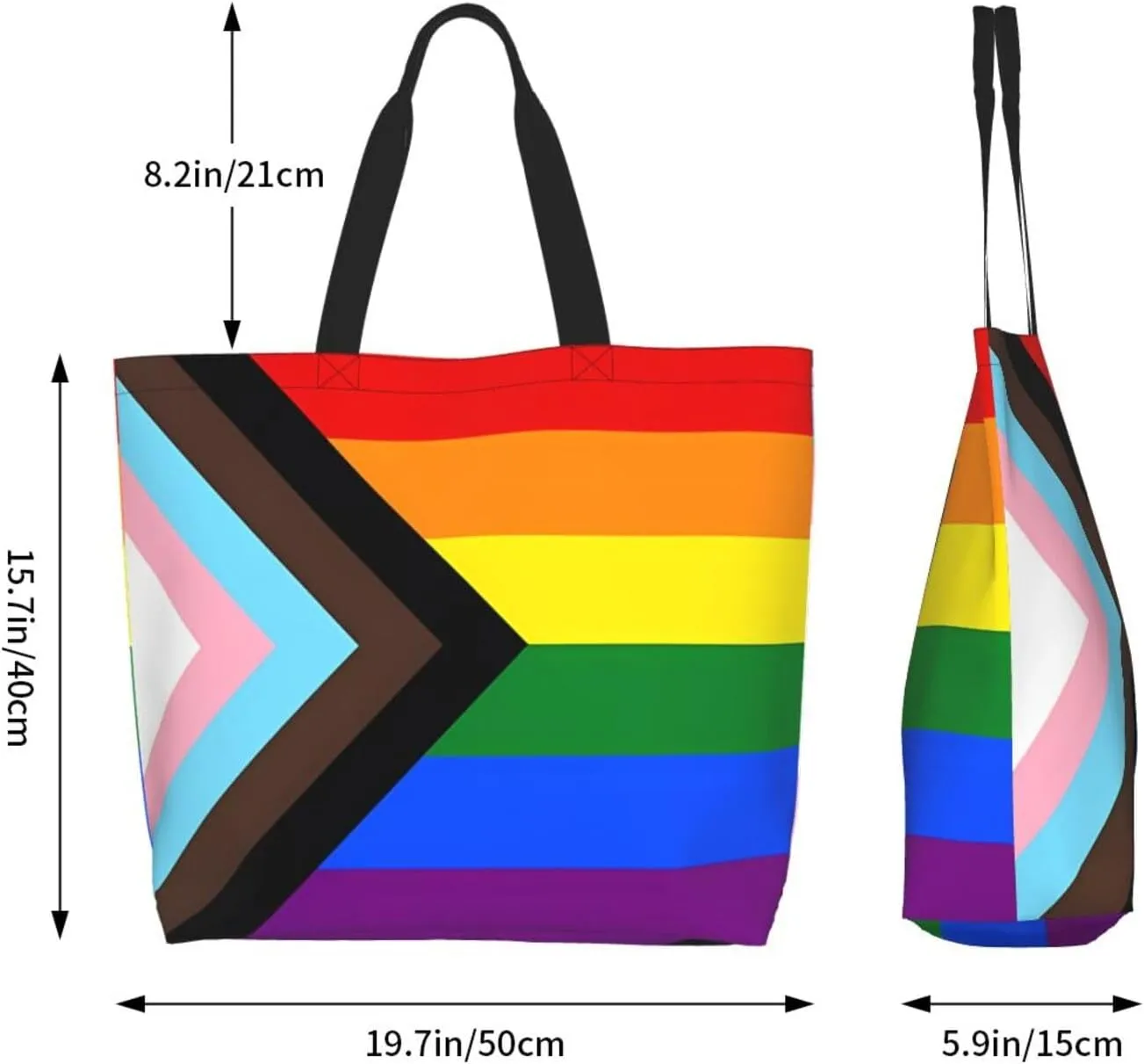 LGBT Pride Rainbow Gay Lip Lesbian Women's Tote Bag Large Capacity Single Shoulder Bags Handbag for Shopping Work